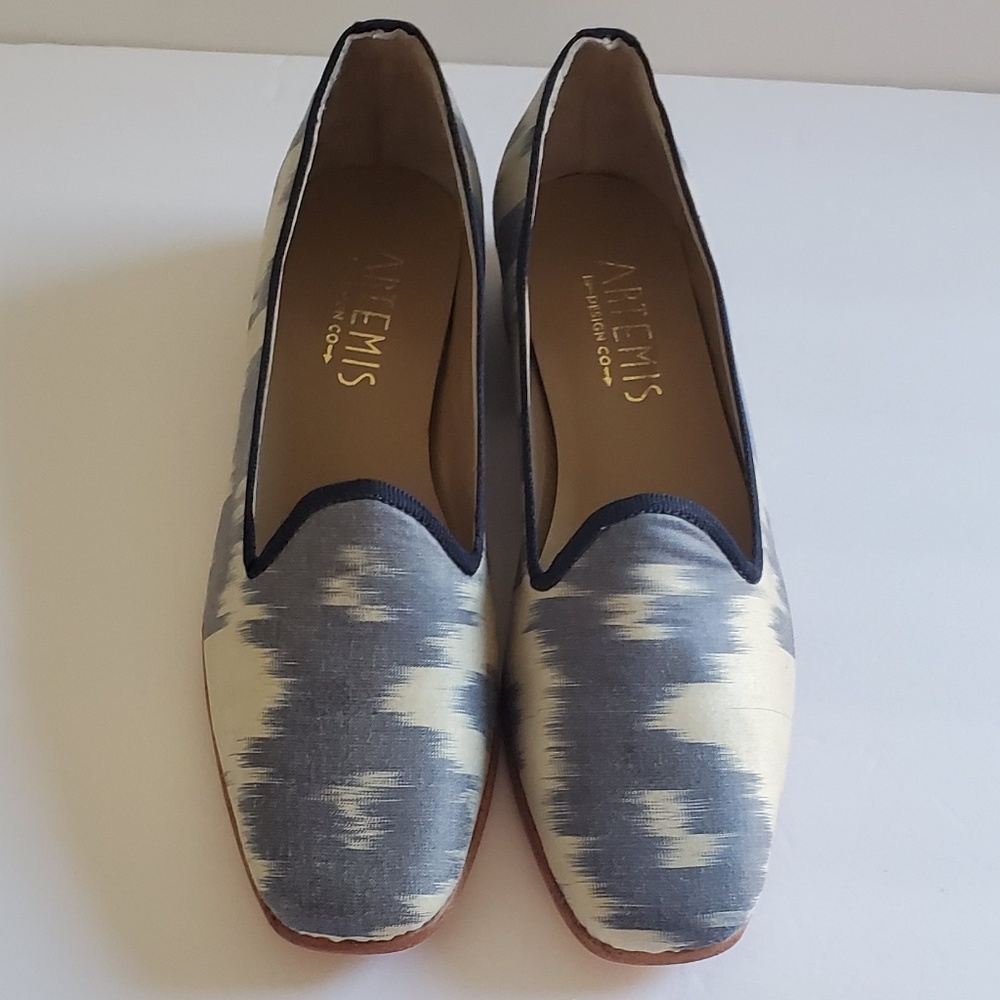 Artemis Design Co for Anthropologie silk loafers